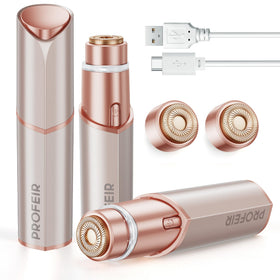 Profeir Facial Hair Removal Device front view in rose gold