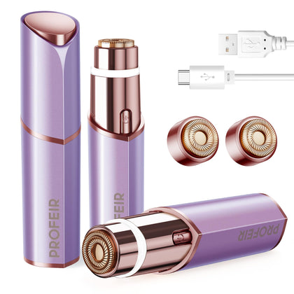 Profeir Facial Hair Removal Electric Razor front view in purple