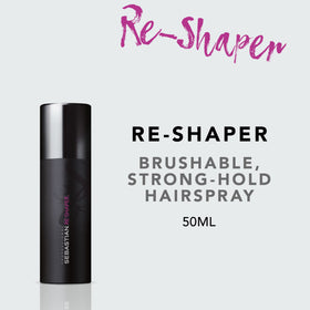 Professional Sebastian Re-Shaper Hairspray in hand