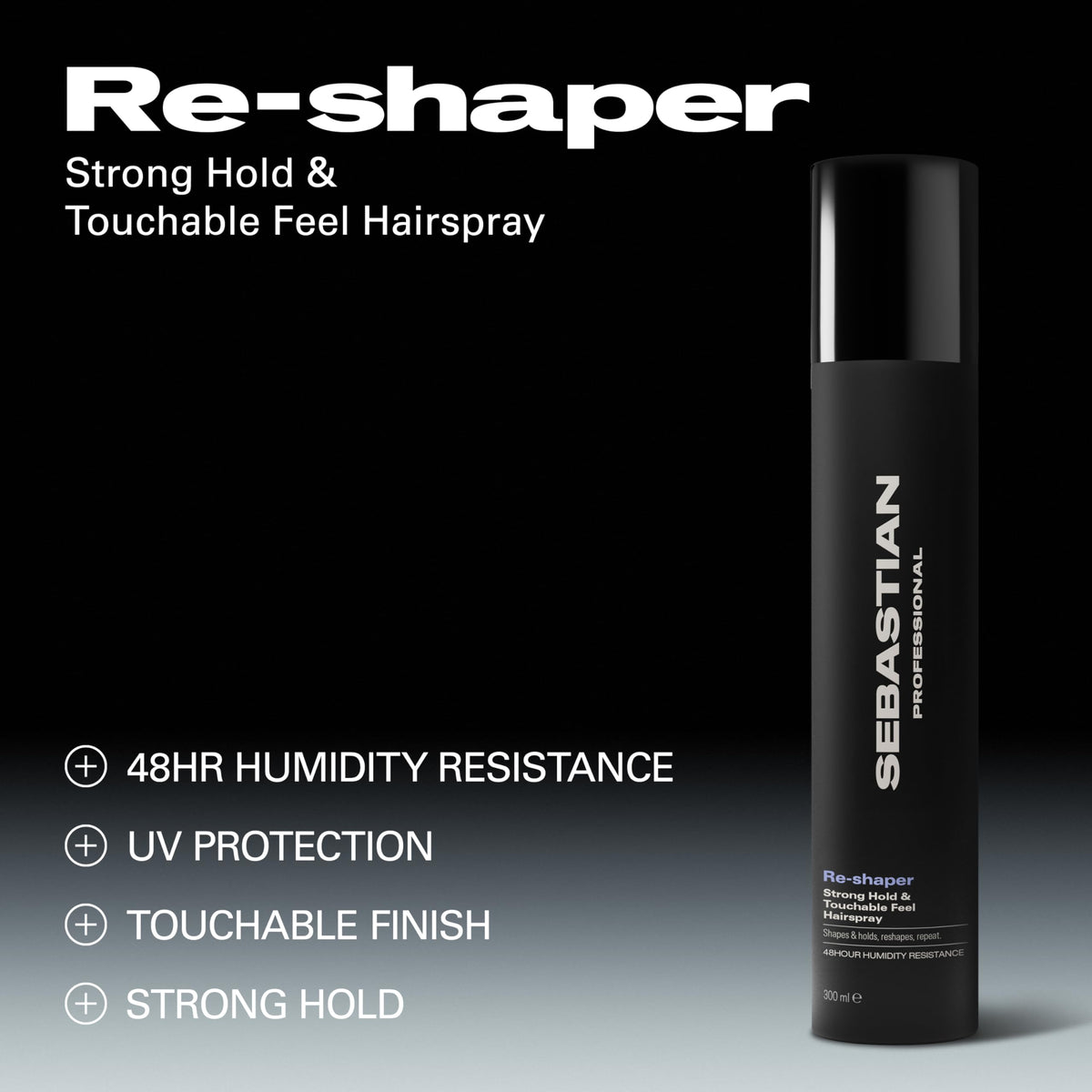 Professional Sebastian Re-Shaper Hairspray side view 64g