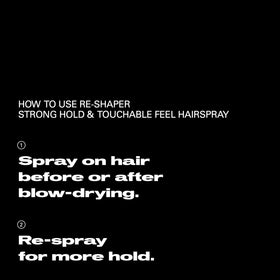 Professional Sebastian Re-Shaper Hairspray with UV protection label