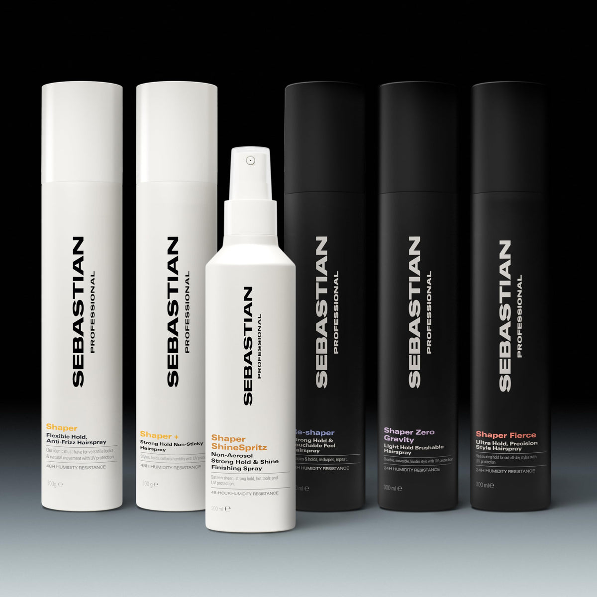 Professional Sebastian Shaper Hairspray 10.6 oz in a bathroom setting