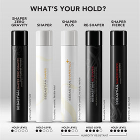 Professional Sebastian Shaper Plus Hairspray 369g with styling tools