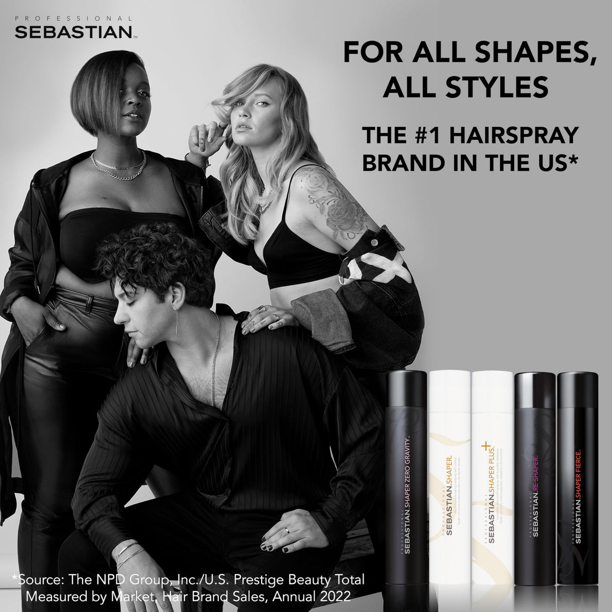 Professional Sebastian Shaper Plus Mini Hairspray with other hair products