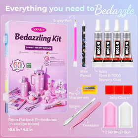 Professional tool set for applying rhinestones