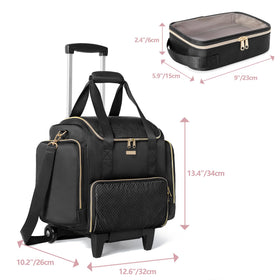 Prokva Rolling Makeup Case showing extendable handle