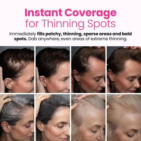 PROMETICS Instant Coverage Hairline Powder Dark Blonde in use on hair
