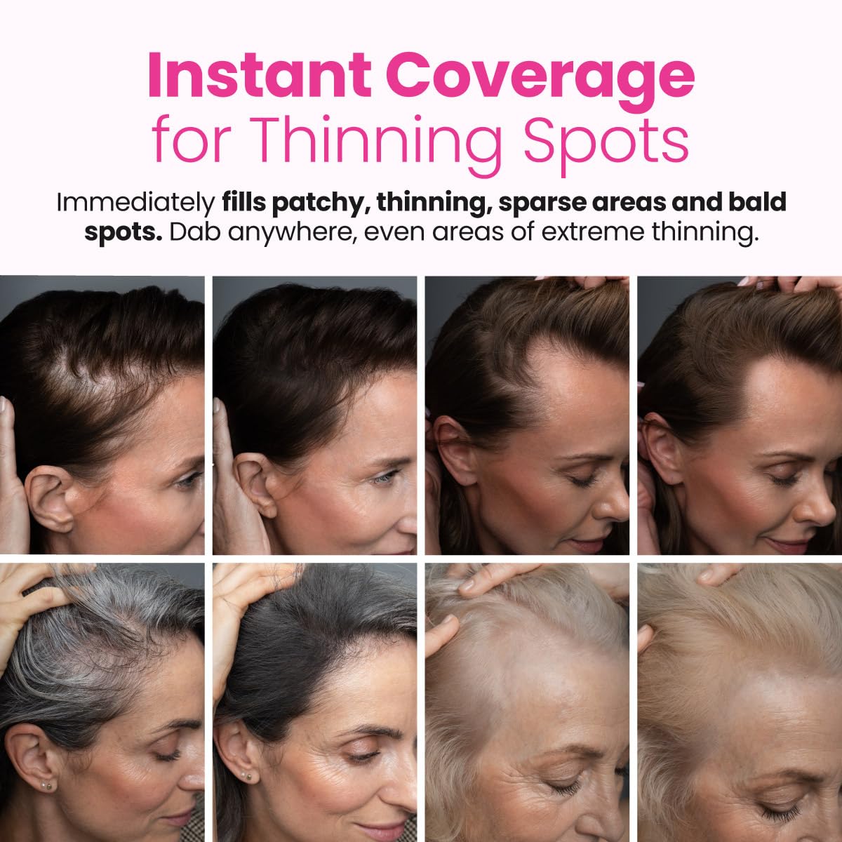 PROMETICS Instant Coverage Hairline Powder Silver Queen texture close-up