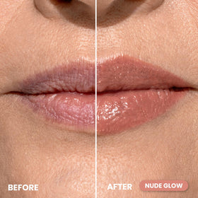 PROMETICS PrimeLip Plumping Lip Balm Nude Glow swatch on lips