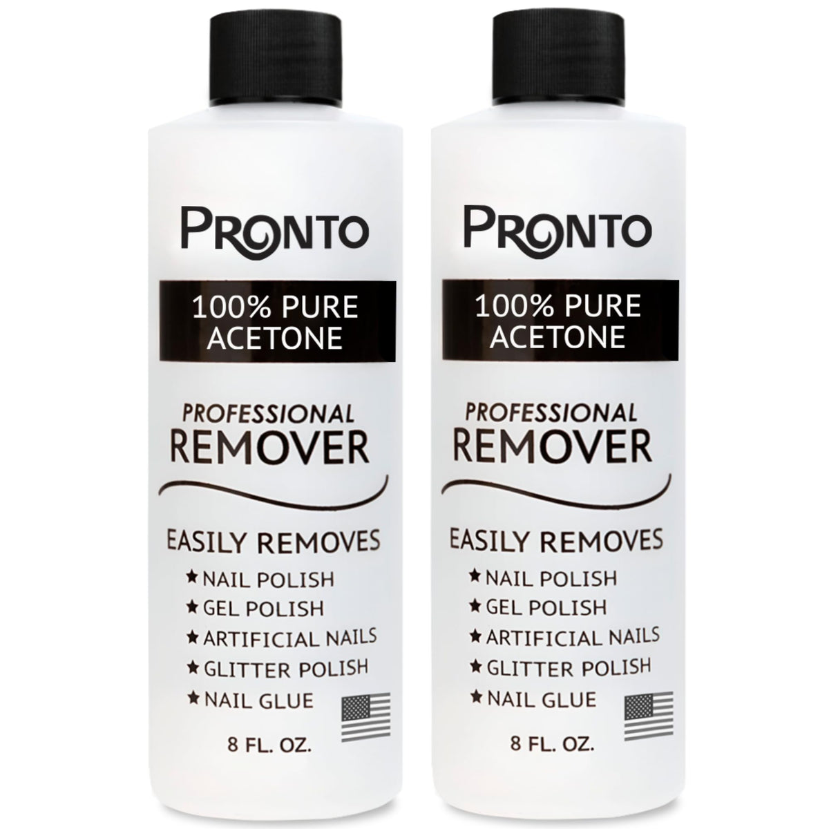 Pronto 100% Acetone Gel Nail Polish Remover 8 Fl Oz front view