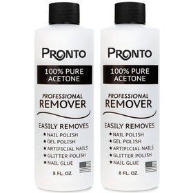 Pronto 100% Acetone Gel Nail Polish Remover 8 Fl Oz front view
