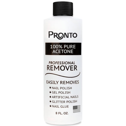 Pronto 100% Acetone Gel Nail Polish Remover 8 Fl Oz front view