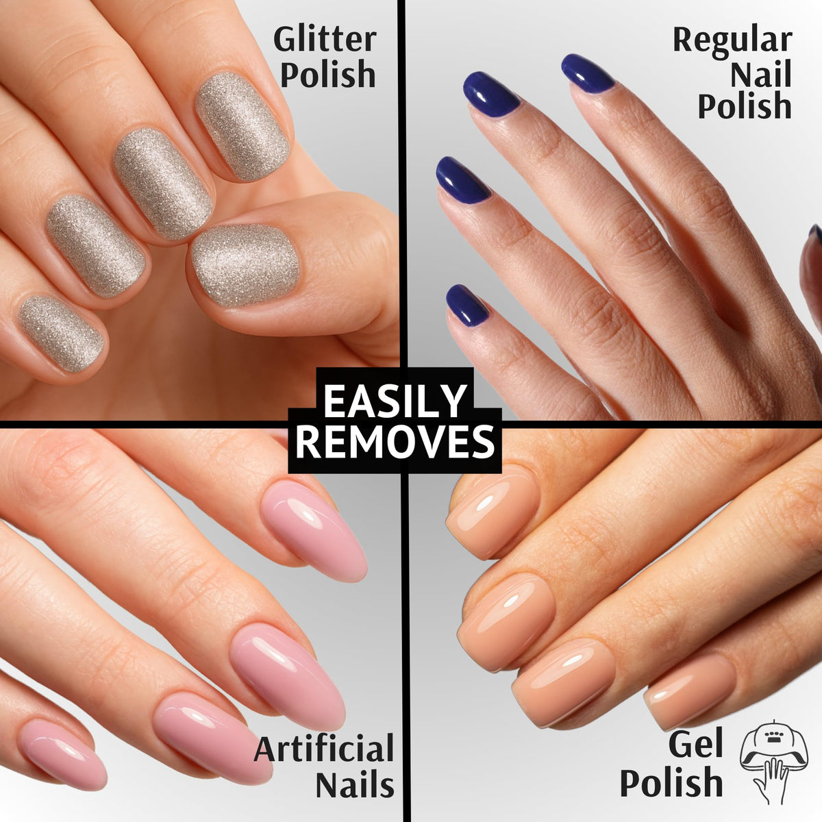 Pronto Nail Polish Remover 16 Fl Oz with cotton balls