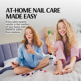 Pronto Nail Polish Remover 16 Fl Oz with manicure setup