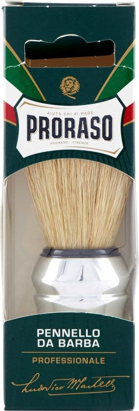 Proraso Professional Shaving Brush front view with natural boar bristles