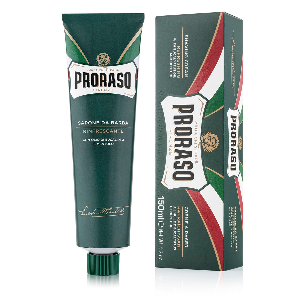 Proraso Shaving Cream Eucalyptus Oil & Menthol 180g tube front view