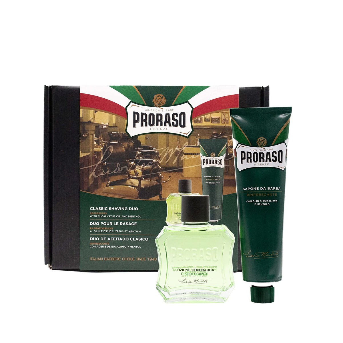 Proraso Shaving Kit with Refreshing Shaving Cream and After Shave Balm