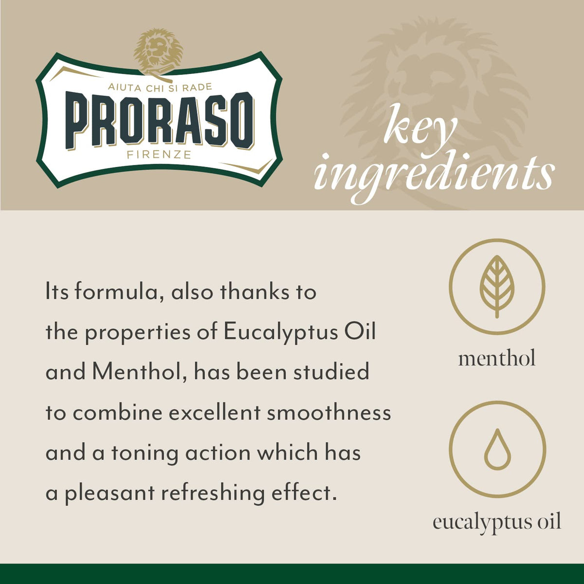 Proraso Shaving Soap Eucalyptus Oil & Menthol with shaving brush