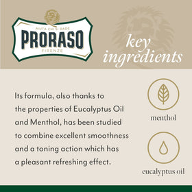Proraso Shaving Soap Eucalyptus Oil & Menthol with shaving brush