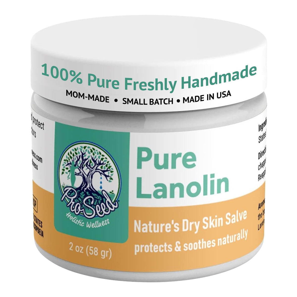 ProSeed Holistic Wellness Lanolin Balm 2oz front view