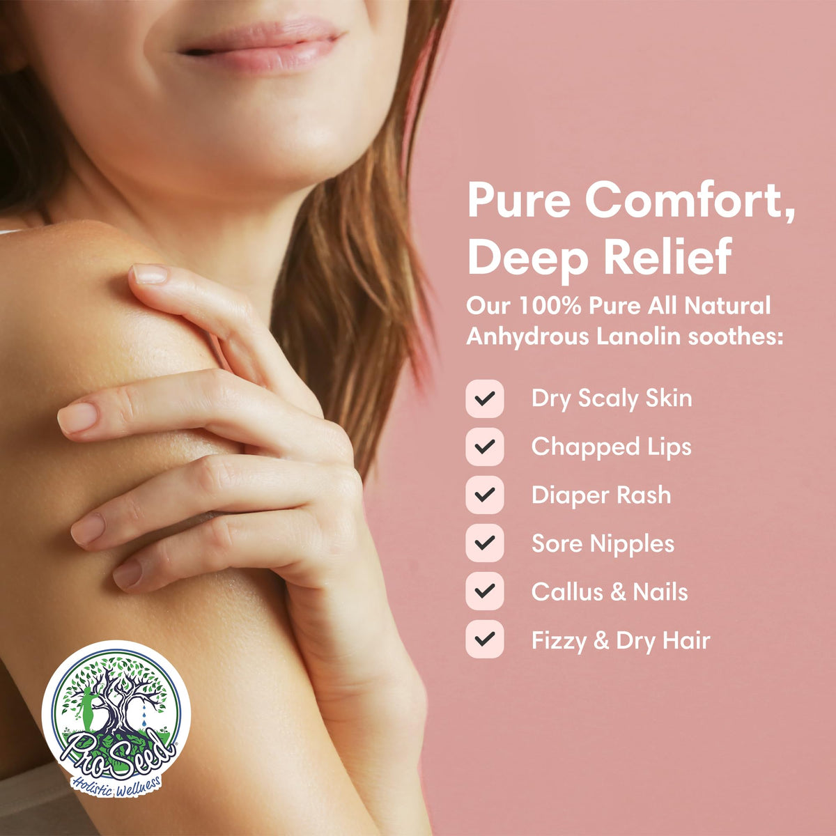 ProSeed Lanolin Balm alongside skincare products