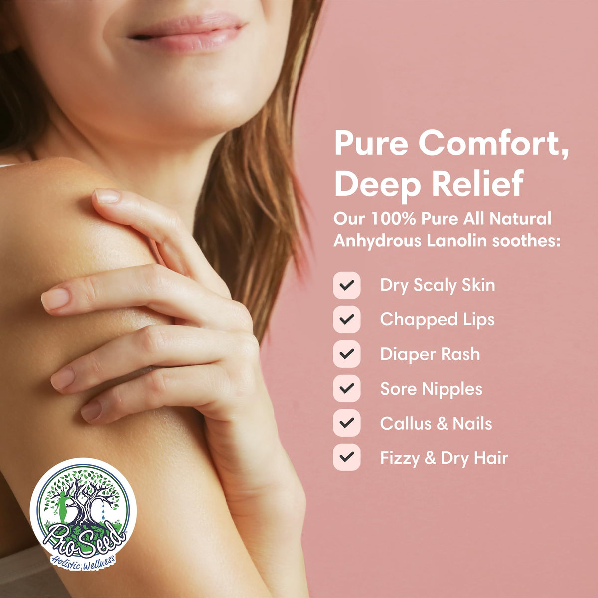ProSeed Lanolin Cream beside nursing essentials