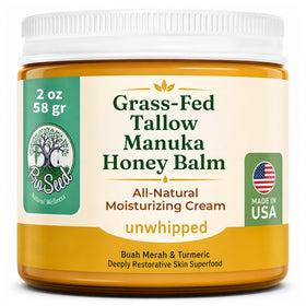 ProSeed Manuka Honey Tallow Balm 2oz glass jar front view