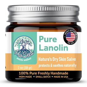 ProSeed Pure Lanolin Balm 2oz glass jar front view