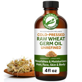 ProSeed Wheat Germ Oil 4oz front view with dark glass bottle