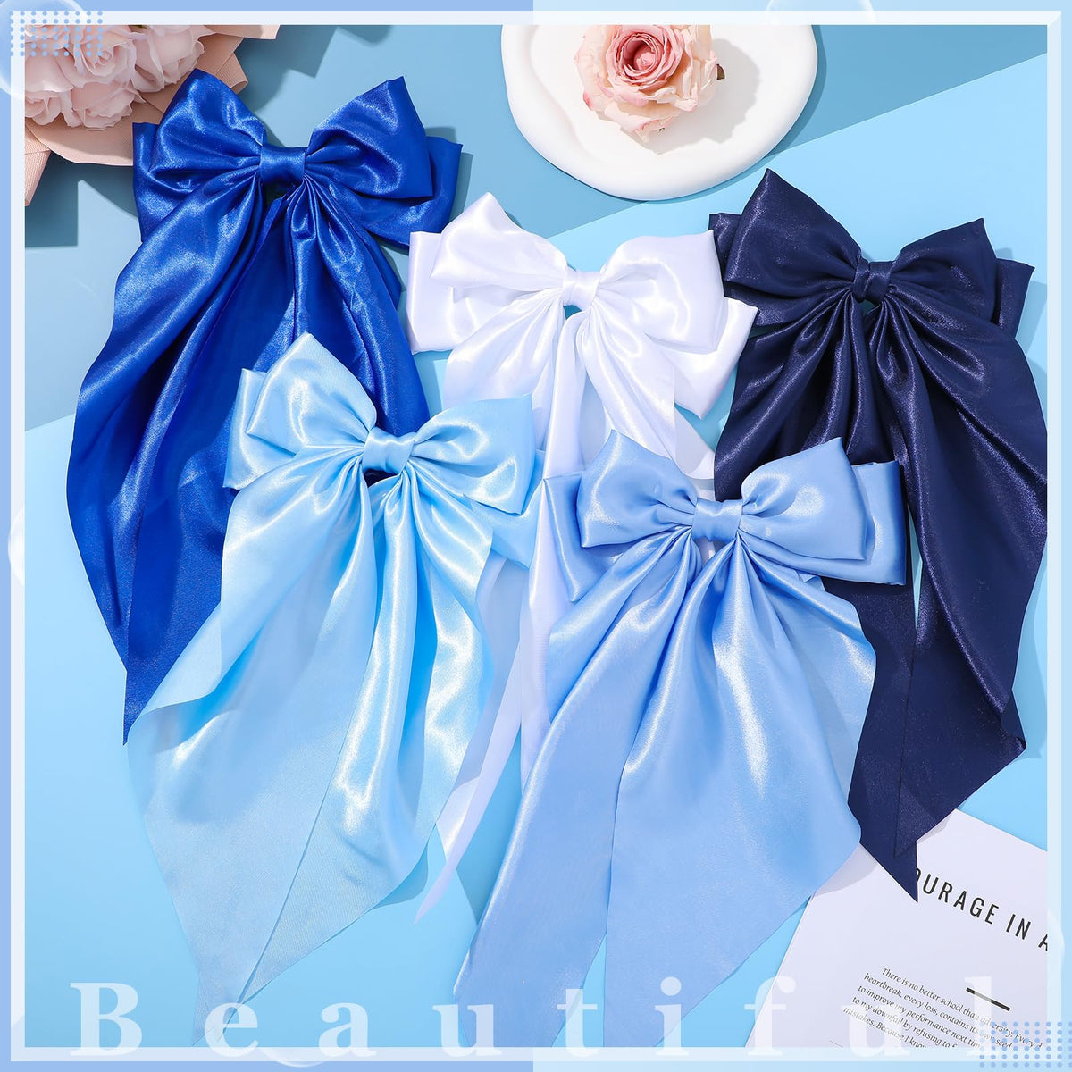 ProSuites hair bows worn by a model in a casual setting