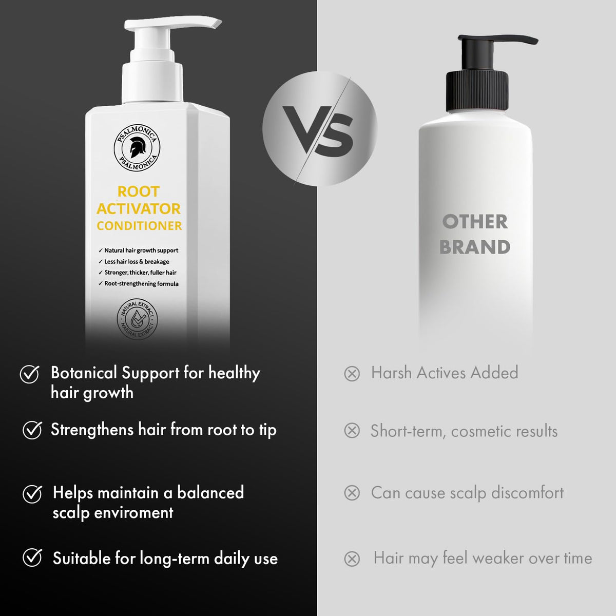 Psalmonica Root Activator Conditioner application on hair