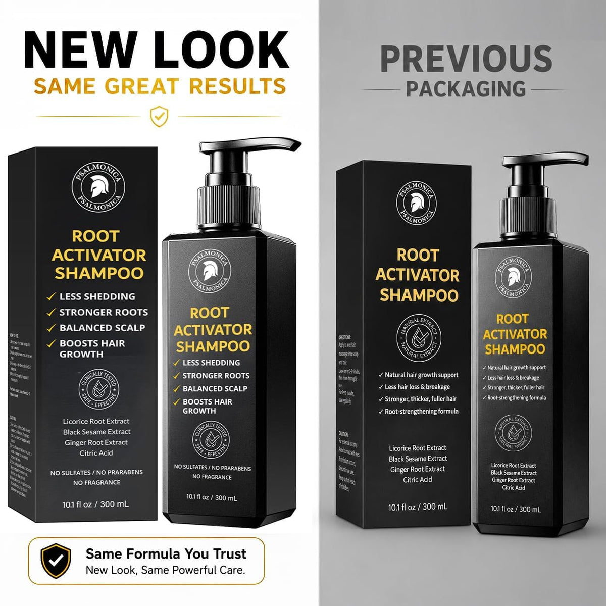 Psalmonica Root Activator Shampoo 381g on a shelf