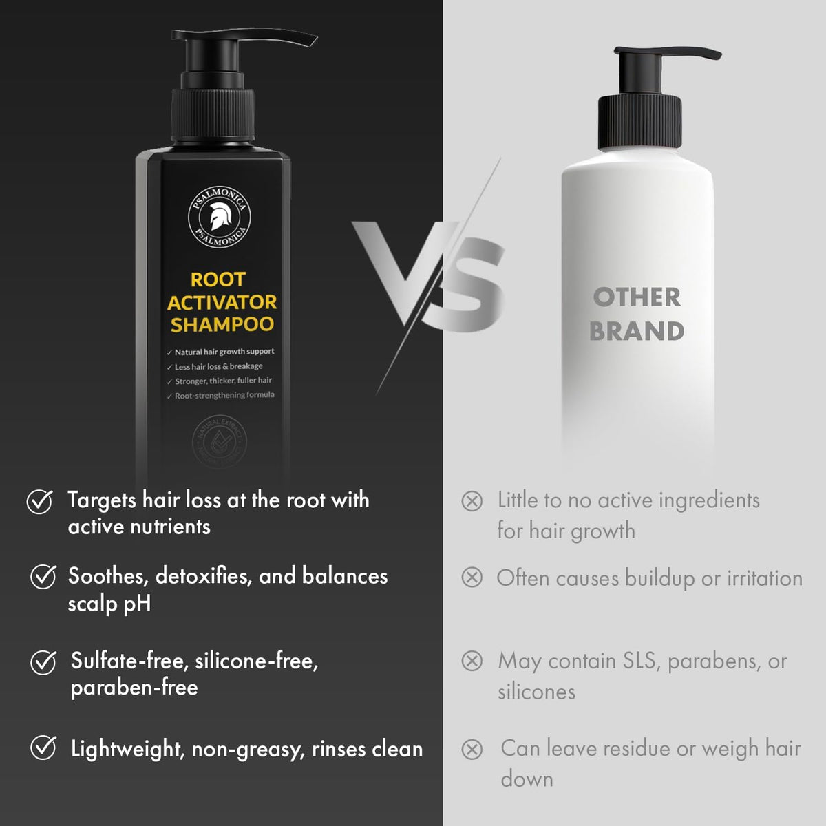 Psalmonica Root Activator Shampoo 381g with a lather