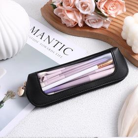 Psyqtsuary Clear Makeup Bag showing zipper detail