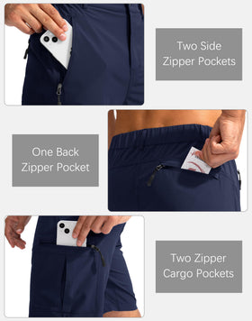 Pudolla Men's Hiking Cargo Shorts in outdoor setting