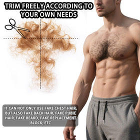 puheca Fake Chest Hair applied on chest