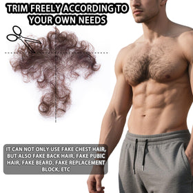 puheca Fake Chest Hair applied on chest muscles