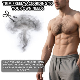 puheca Fake Chest Hair applied to chest muscles