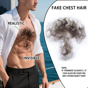 puheca Fake Chest Hair realistic appearance close-up