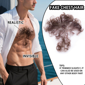 puheca Fake Chest Hair trimmed and ready for application