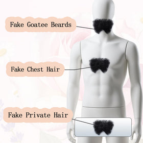 puheca Fake Private Hair displayed with doll accessories