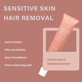 PUILOG Facial Hair Removal Cream application on skin