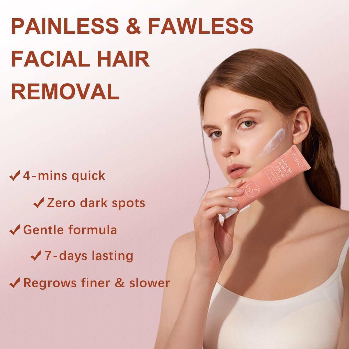 PUILOG Facial Hair Removal Cream application spatula