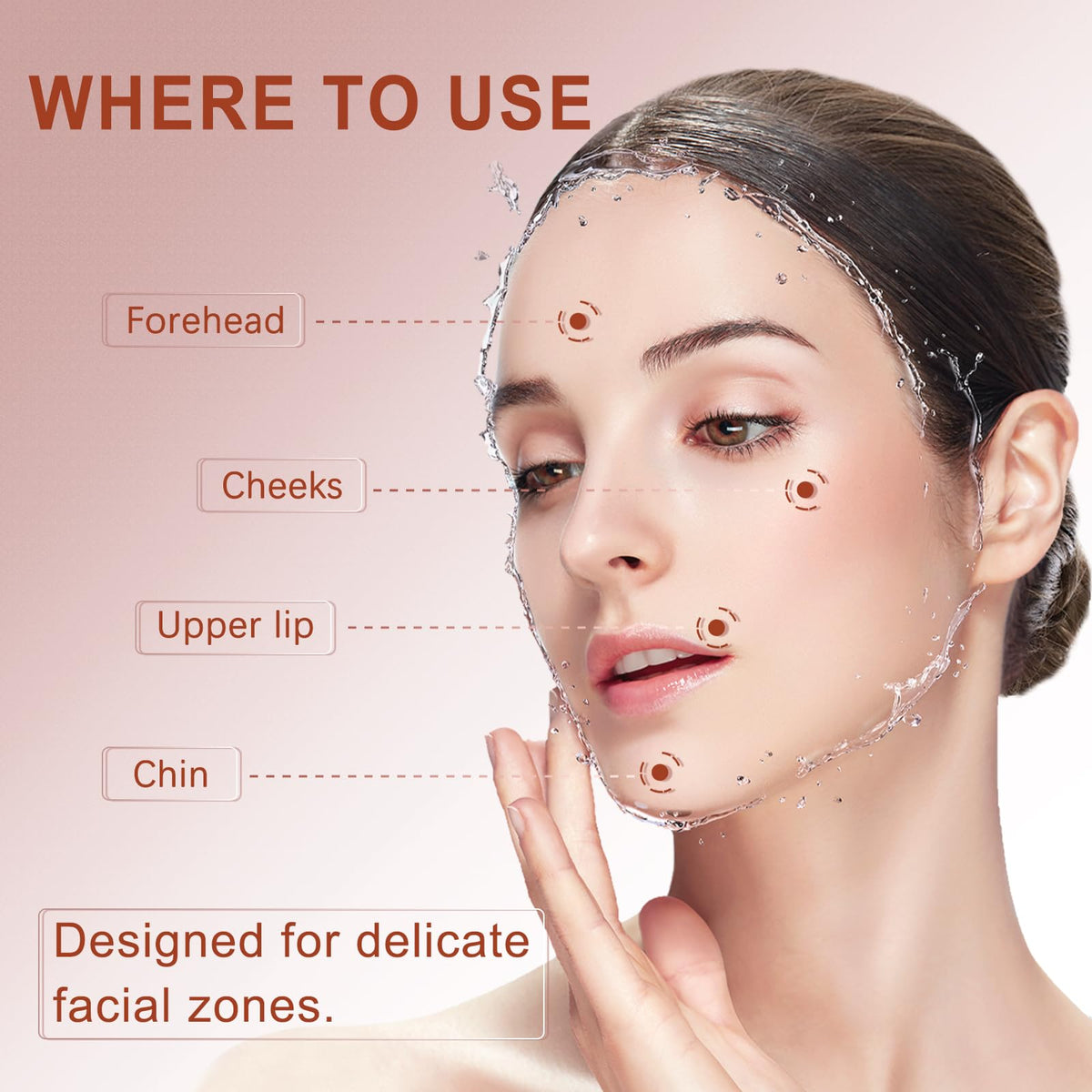 PUILOG Facial Hair Removal Cream being applied
