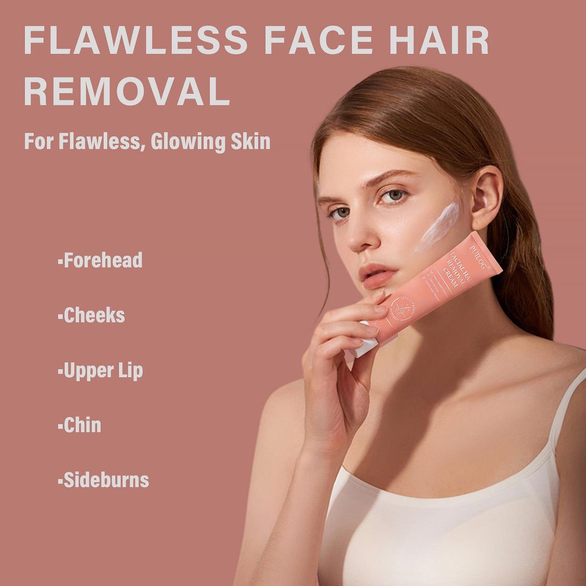 PUILOG Facial Hair Removal Cream packaging details