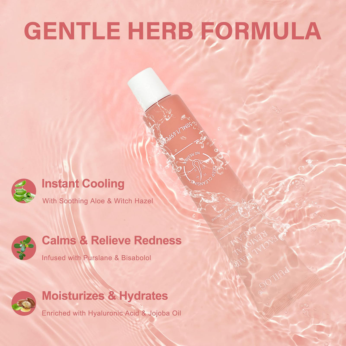 PUILOG Facial Hair Removal Cream with spatula included