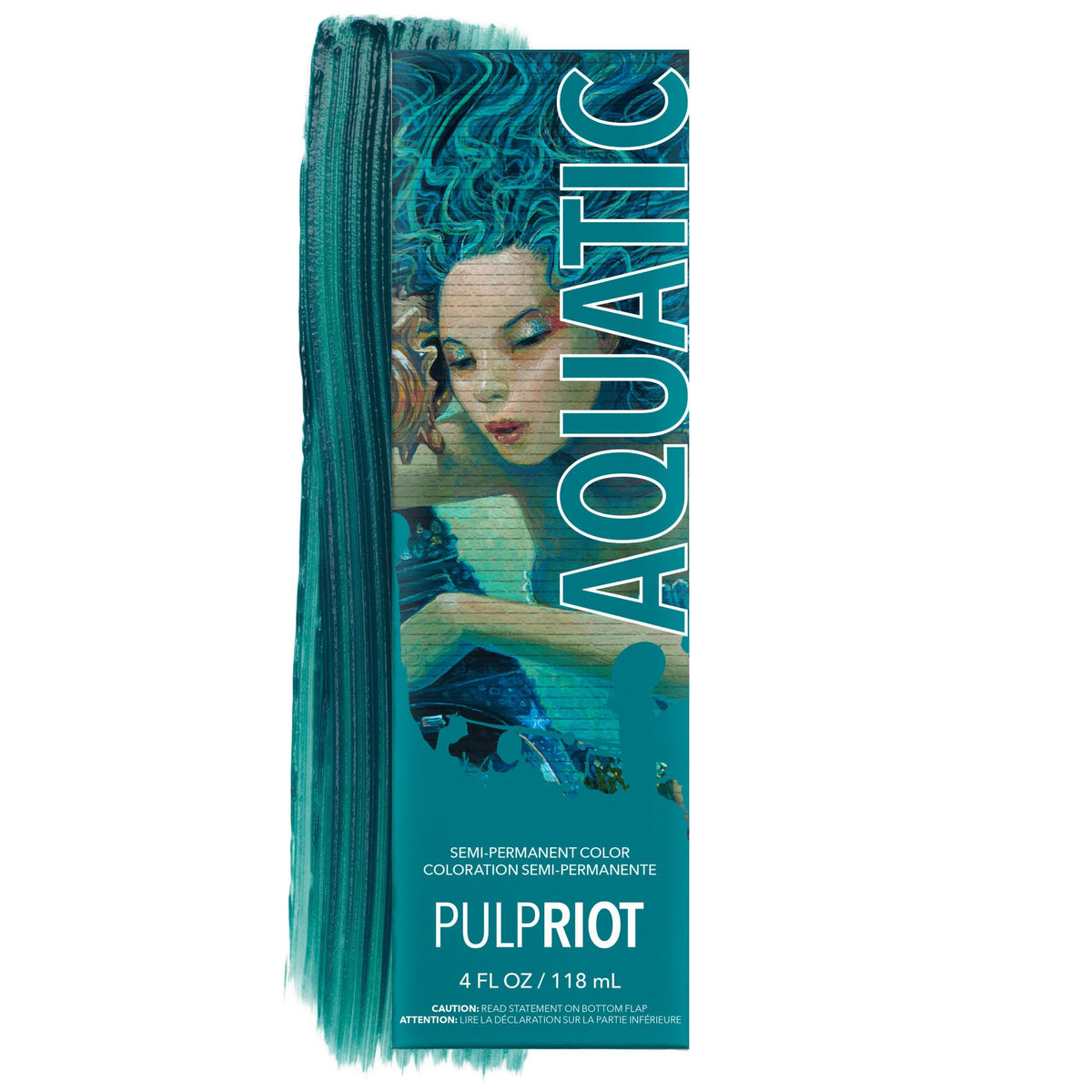 Pulp Riot Aquatic Semi Permanent Hair Color 4 oz tube front view
