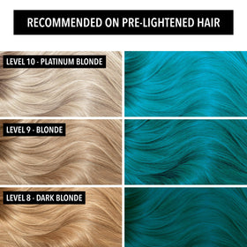 Pulp Riot Blue Muse hair color applied on hair