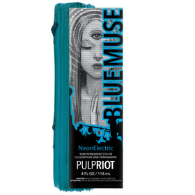 Pulp Riot Blue Muse Semi Permanent Hair Color 4 oz tube front view