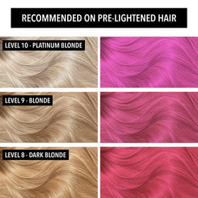 Pulp Riot Blush Semi Permanent Hair Color Soft Pink application on hair
